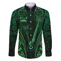 Personalised New Zealand Darts Family Matching Mermaid Dress and Hawaiian Shirt Green Dart Board Maori Pattern