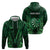 Personalised New Zealand Darts Hoodie Green Dart Board Maori Pattern