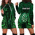 Personalised New Zealand Darts Hoodie Dress Green Dart Board Maori Pattern