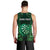 Personalised New Zealand Darts Men Tank Top Green Dart Board Maori Pattern