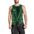 Personalised New Zealand Darts Men Tank Top Green Dart Board Maori Pattern