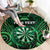 Personalised New Zealand Darts Round Carpet Green Dart Board Maori Pattern