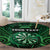 Personalised New Zealand Darts Round Carpet Green Dart Board Maori Pattern