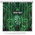 Personalised New Zealand Darts Shower Curtain Green Dart Board Maori Pattern