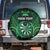 Personalised New Zealand Darts Spare Tire Cover Green Dart Board Maori Pattern