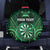 Personalised New Zealand Darts Spare Tire Cover Green Dart Board Maori Pattern