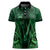 Personalised New Zealand Darts Women Polo Shirt Green Dart Board Maori Pattern