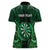 Personalised New Zealand Darts Women Polo Shirt Green Dart Board Maori Pattern