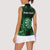 Personalised New Zealand Darts Women Sleeveless Polo Shirt Green Dart Board Maori Pattern