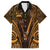 Personalised New Zealand Darts Hawaiian Shirt Gold Dart Board Maori Pattern