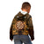 Personalised New Zealand Darts Kid Hoodie Gold Dart Board Maori Pattern