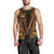 Personalised New Zealand Darts Men Tank Top Gold Dart Board Maori Pattern