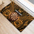 Personalised New Zealand Darts Rubber Doormat Gold Dart Board Maori Pattern