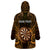 Personalised New Zealand Darts Wearable Blanket Hoodie Gold Dart Board Maori Pattern