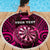 Personalised New Zealand Darts Beach Blanket Pink Dart Board Maori Pattern