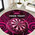 Personalised New Zealand Darts Round Carpet Pink Dart Board Maori Pattern