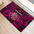 Personalised New Zealand Darts Rubber Doormat Pink Dart Board Maori Pattern