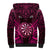 Personalised New Zealand Darts Sherpa Hoodie Pink Dart Board Maori Pattern