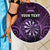 Personalised New Zealand Darts Beach Blanket Purple Dart Board Maori Pattern