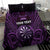 Personalised New Zealand Darts Bedding Set Purple Dart Board Maori Pattern