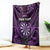 Personalised New Zealand Darts Blanket Purple Dart Board Maori Pattern