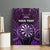 Personalised New Zealand Darts Canvas Wall Art Purple Dart Board Maori Pattern