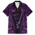 Personalised New Zealand Darts Family Matching Off Shoulder Maxi Dress and Hawaiian Shirt Purple Dart Board Maori Pattern