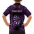 Personalised New Zealand Darts Kid Hawaiian Shirt Purple Dart Board Maori Pattern