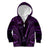 Personalised New Zealand Darts Kid Hoodie Purple Dart Board Maori Pattern