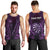 Personalised New Zealand Darts Men Tank Top Purple Dart Board Maori Pattern