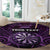 Personalised New Zealand Darts Round Carpet Purple Dart Board Maori Pattern