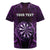 Personalised New Zealand Darts Rugby Jersey Purple Dart Board Maori Pattern