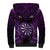 Personalised New Zealand Darts Sherpa Hoodie Purple Dart Board Maori Pattern