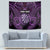 Personalised New Zealand Darts Tapestry Purple Dart Board Maori Pattern