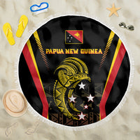 Papua New Guinea Cricket Beach Blanket 2024 World Cup LT05 One Size 150cm Black - Polynesian Pride
