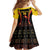 Custom Papua New Guinea Cricket Family Matching Off Shoulder Short Dress and Hawaiian Shirt 2024 World Cup