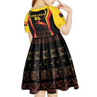 Custom Papua New Guinea Cricket Kid Short Sleeve Dress 2024 World Cup