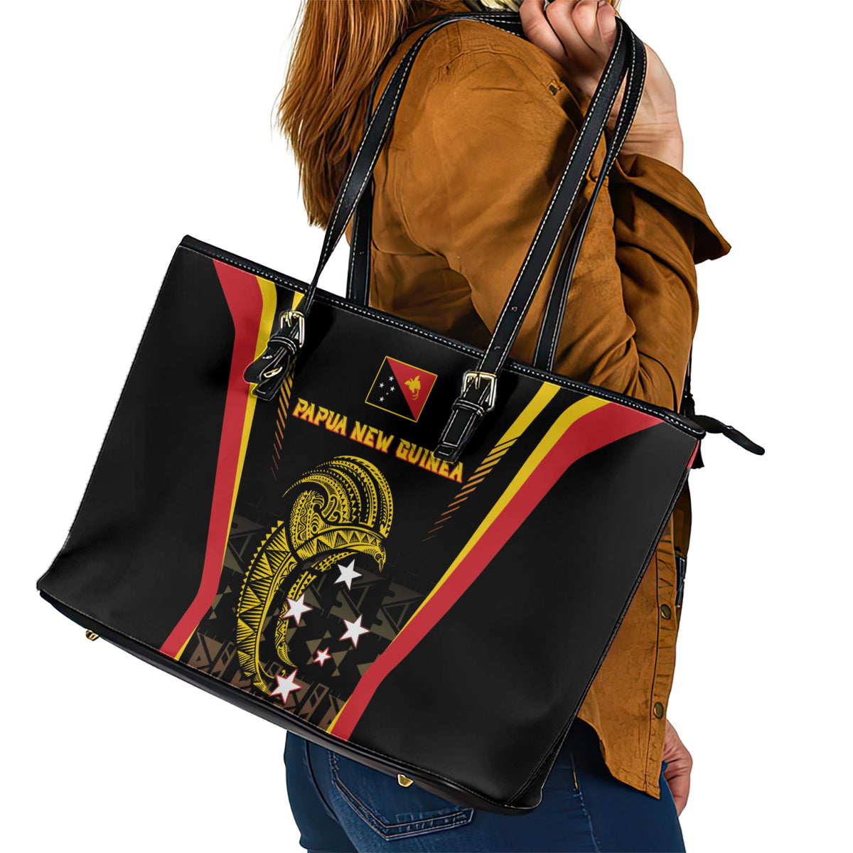 Papua New Guinea Cricket Leather Tote Bag 2024 World Cup