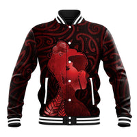 Aotearoa Mana Wahine Baseball Jacket The Spiritual Power Of Women LT05 Unisex Red - Polynesian Pride
