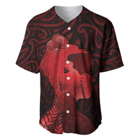Aotearoa Mana Wahine Baseball Jersey The Spiritual Power Of Women LT05 Red - Polynesian Pride