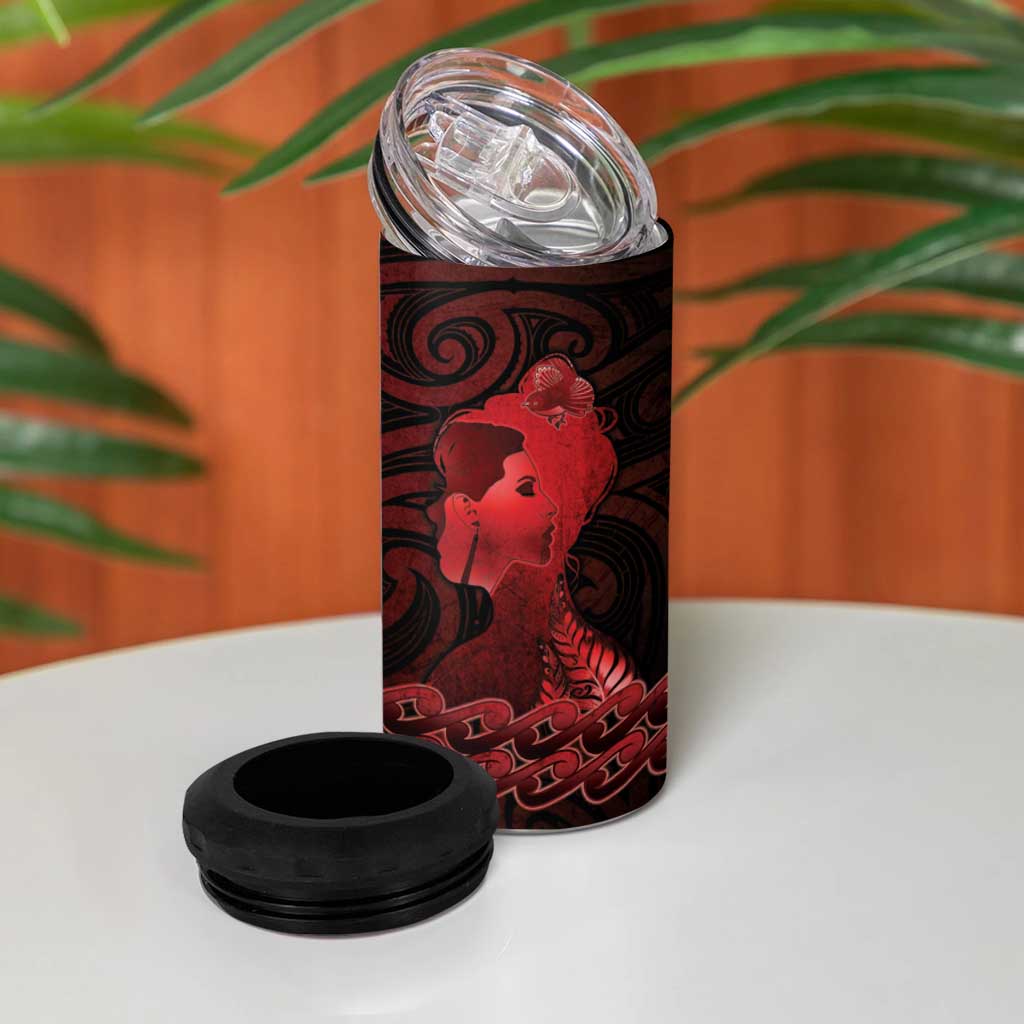 Aotearoa Mana Wahine 4 in 1 Can Cooler Tumbler The Spiritual Power Of Women LT05 - Polynesian Pride