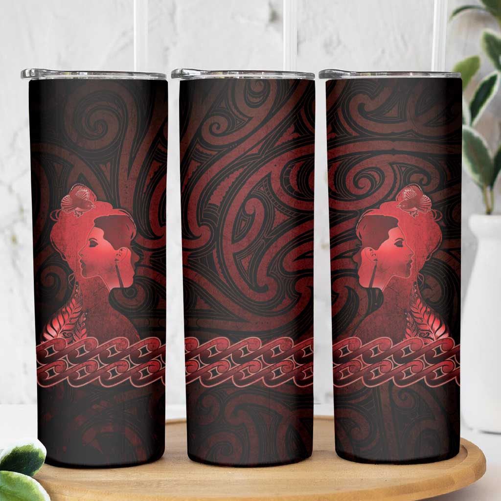 Aotearoa Mana Wahine Skinny Tumbler The Spiritual Power Of Women LT05 - Polynesian Pride