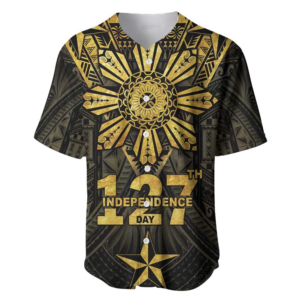 Personalised Philippines Independence Day Baseball Jersey Filipinos Sun Star Tribal