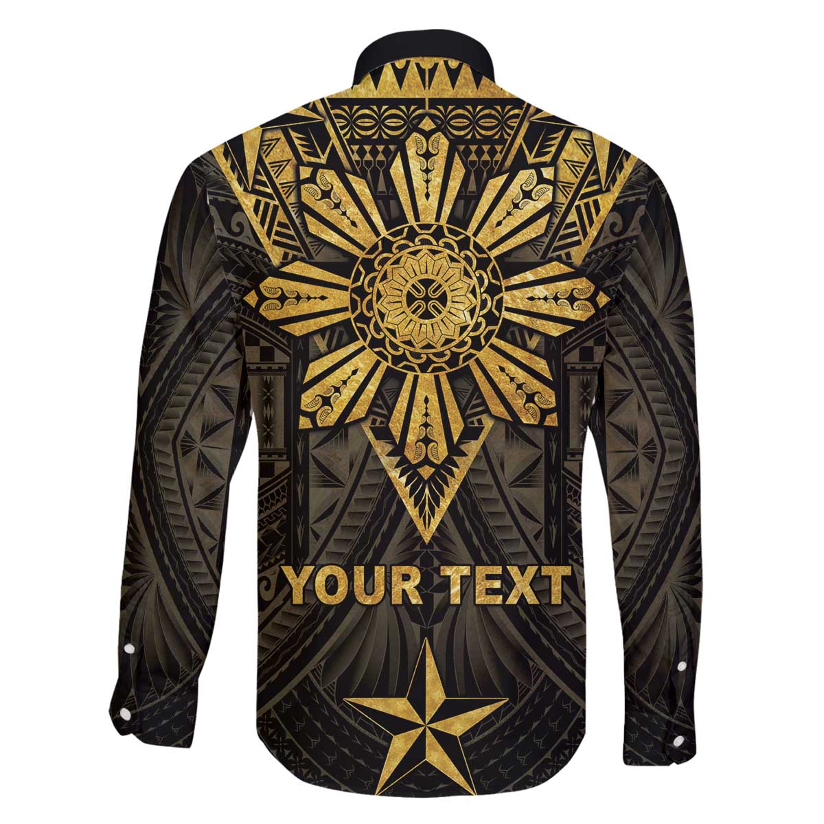 Personalised Philippines Independence Day Family Matching Off The Shoulder Long Sleeve Dress and Hawaiian Shirt Filipinos Sun Star Tribal