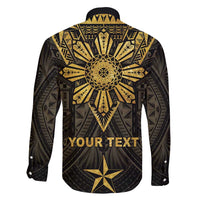 Personalised Philippines Independence Day Family Matching Off Shoulder Maxi Dress and Hawaiian Shirt Filipinos Sun Star Tribal