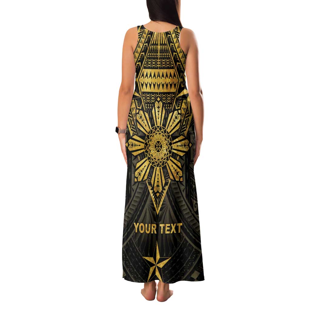 Personalised Philippines Independence Day Family Matching Tank Maxi Dress and Hawaiian Shirt Filipinos Sun Star Tribal