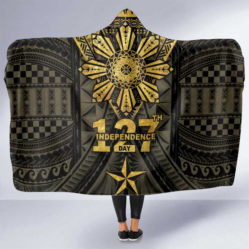 Philippines Independence Day Hooded Blanket Filipinos Sun Star Tribal