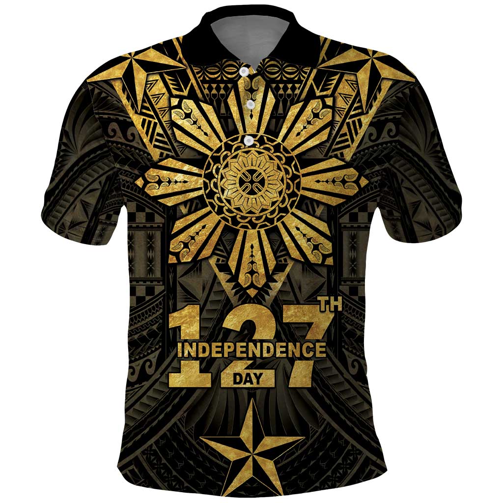 Personalised Philippines Independence Day Polo Shirt Filipinos Sun Star Tribal