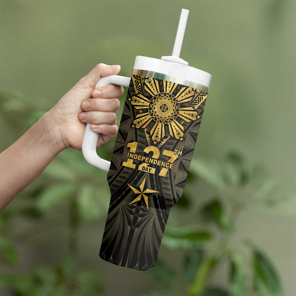 Personalised Philippines Independence Day Tumbler With Handle Filipinos Sun Star Tribal LT05 - Polynesian Pride