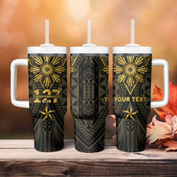 Personalised Philippines Independence Day Tumbler With Handle Filipinos Sun Star Tribal LT05 - Polynesian Pride